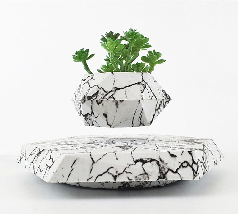 Rise X Levitating Air Plant Pot Marble Color Home Decor